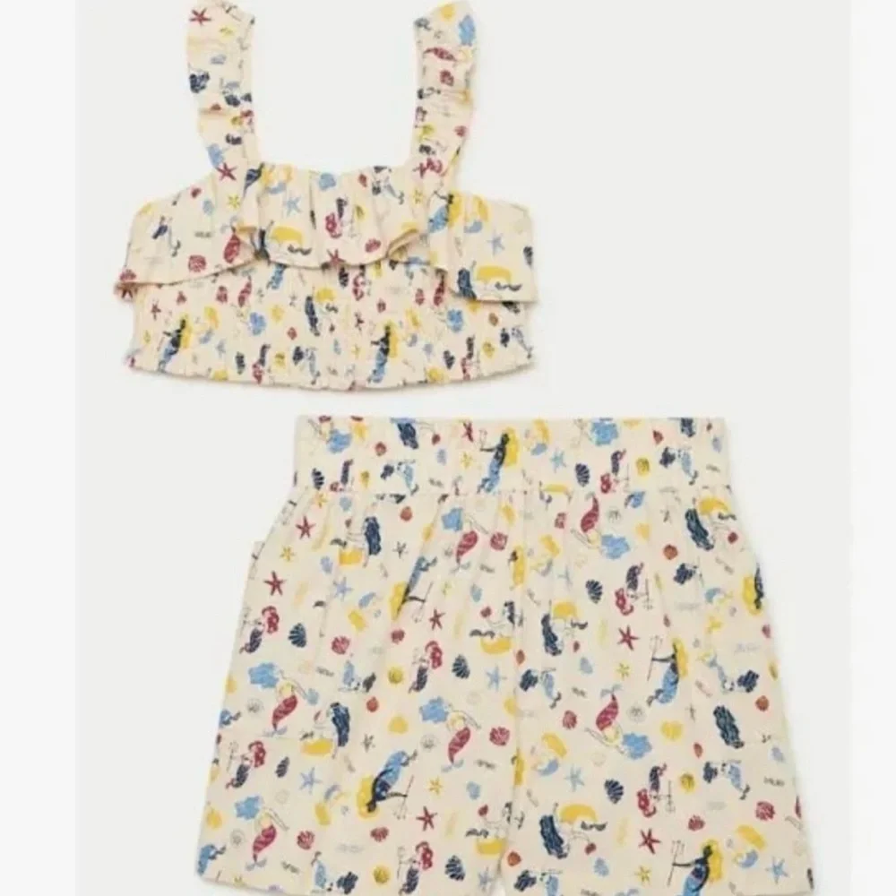 Kids High Waist Mermaid Matching Set